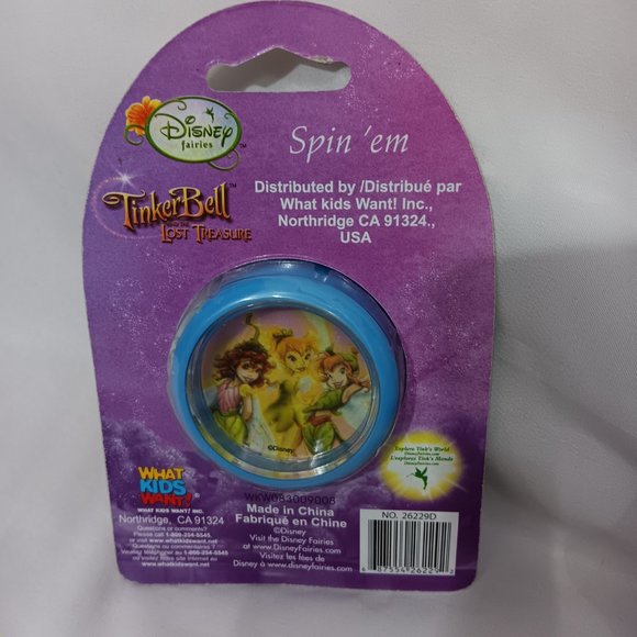 Disney Fairies Tinkerbell and Friends Bundle 2 Paddle Balls - 1 DVD - 2 Spin'em - Picture 10 of 14